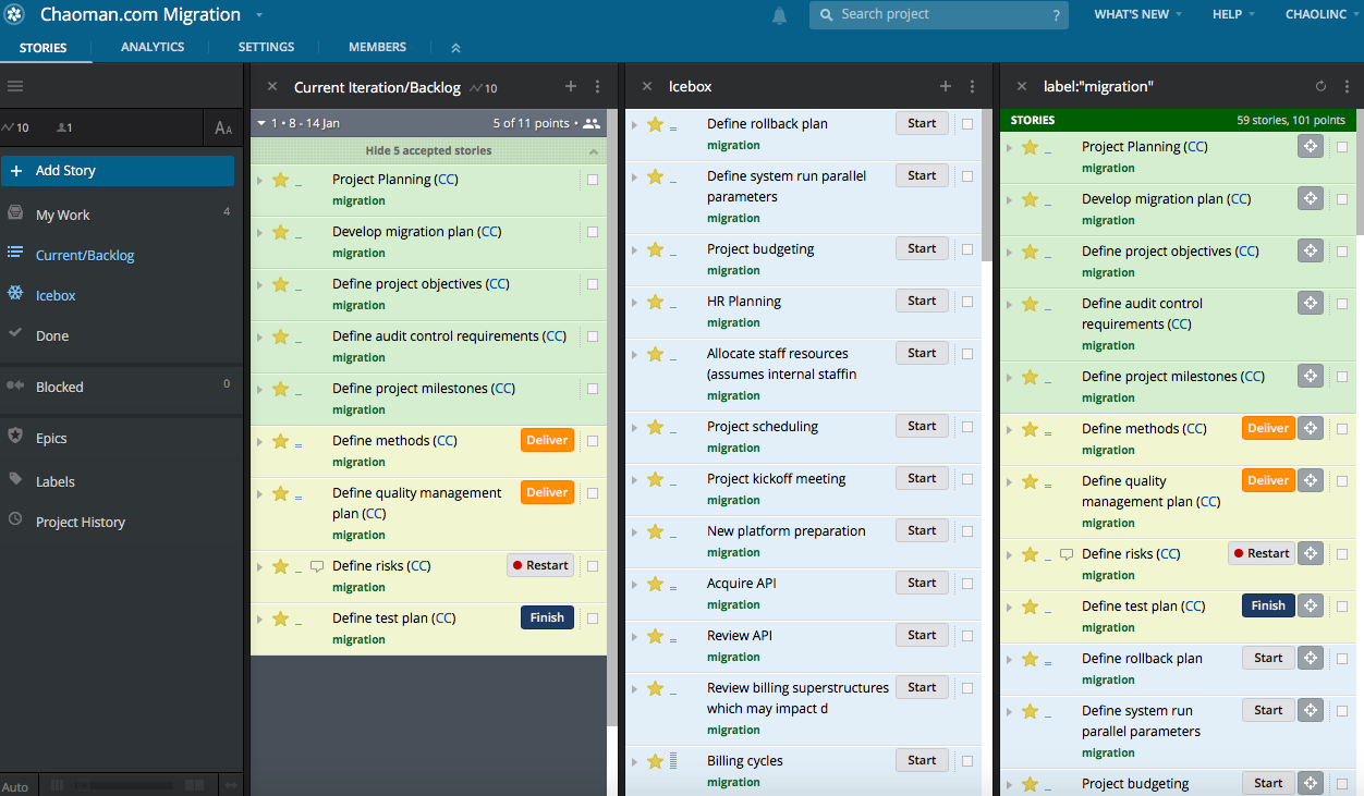 Pivotal Tracking